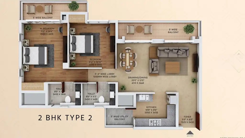 ace-starlit 2bhk apartment